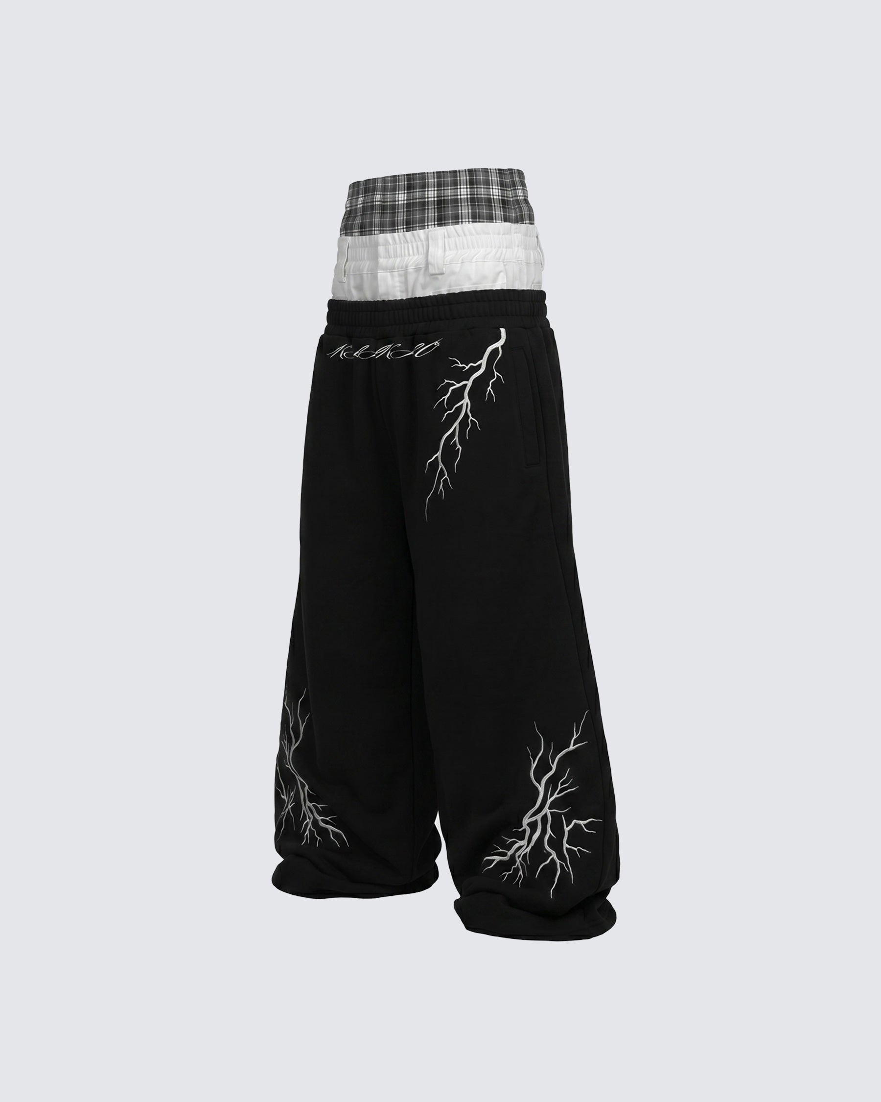 LIGHTNING Series | Layered Waist Wide-Leg Sweatpants