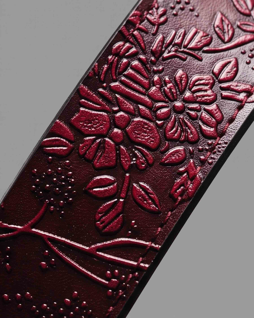 GRYFT RED RUST Series | Gothic Embossed Leather Belt
