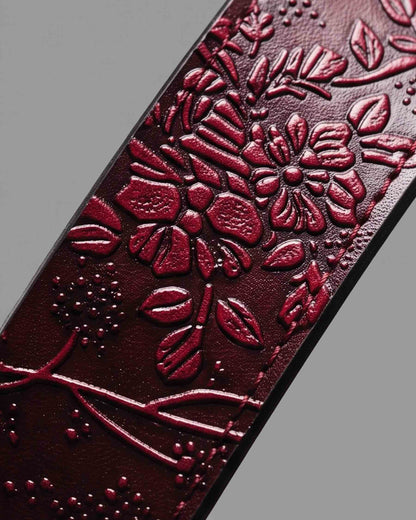 GRYFT RED RUST Series | Gothic Embossed Leather Belt