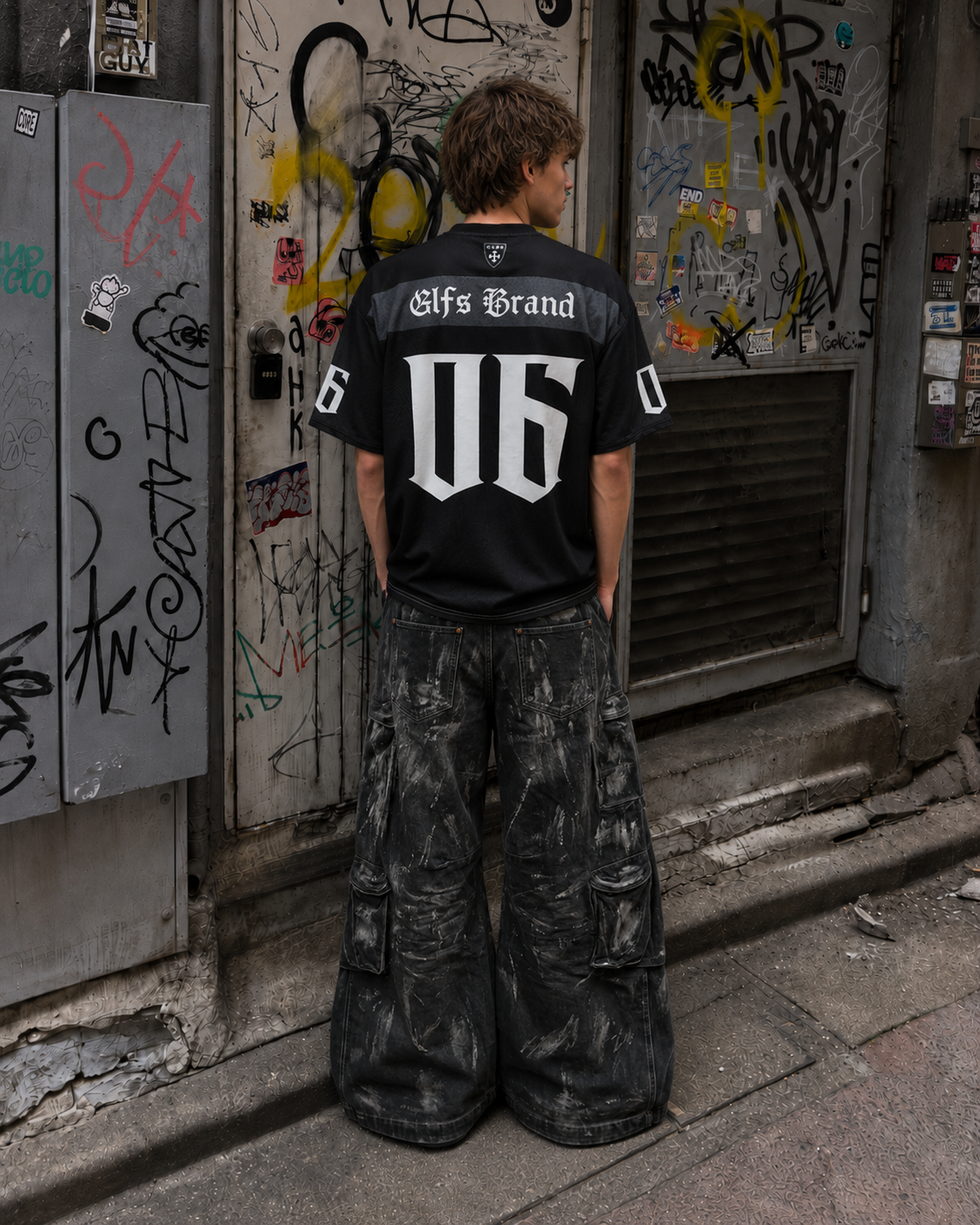 Gothic Angel Print Casual Retro Jersey Short Sleeve