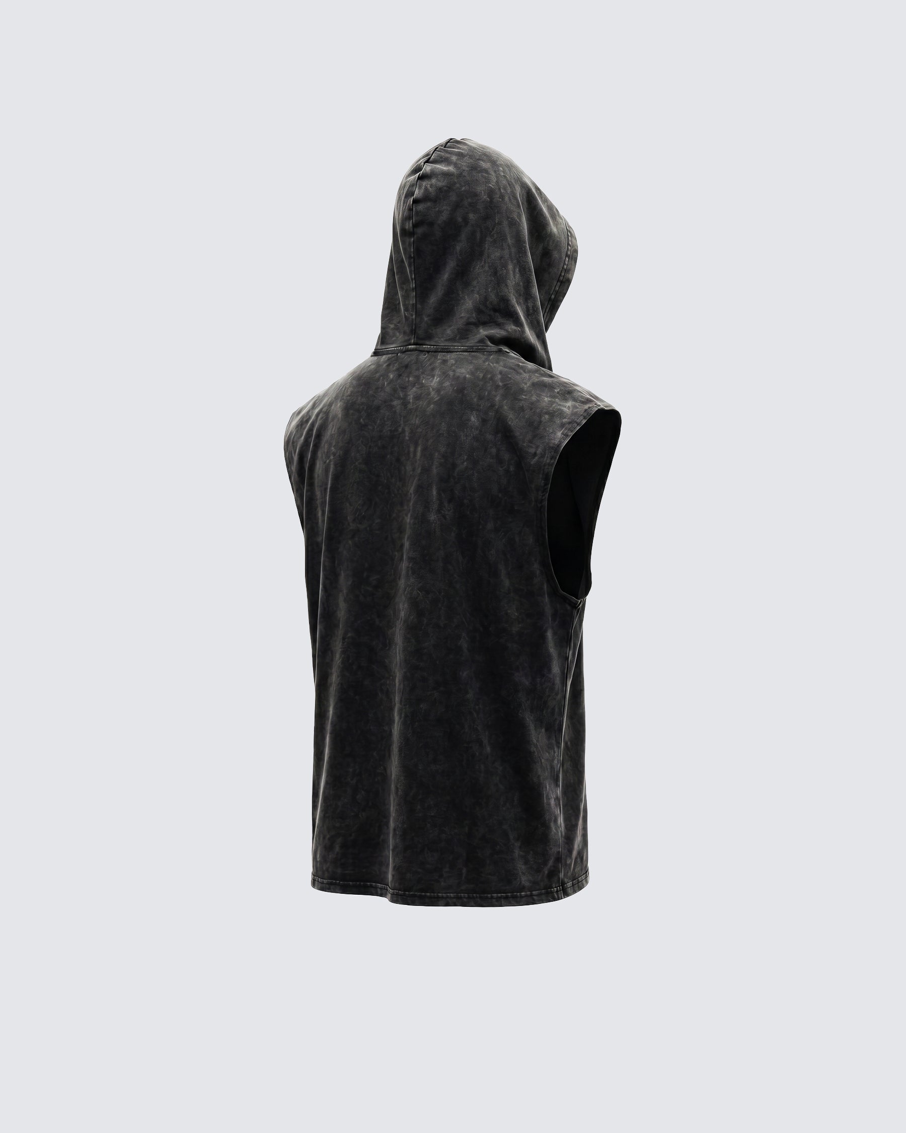 GRYFT-New Washed Hooded Sleeveless Top