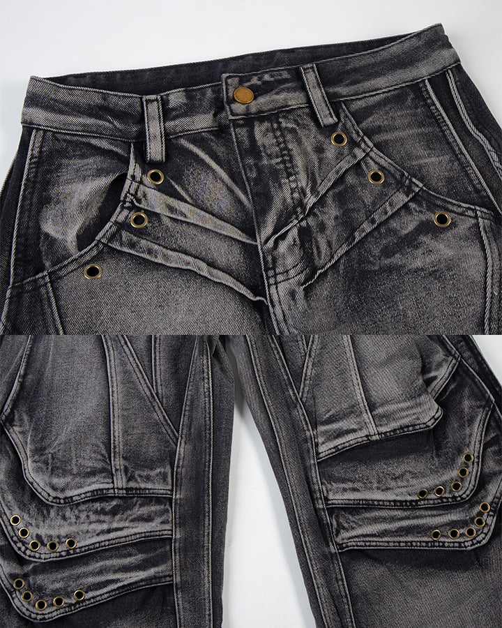 GRYFT Utility Washed Cargo Jeans