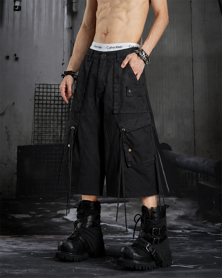 High-Street Drawstring Cargo Shorts