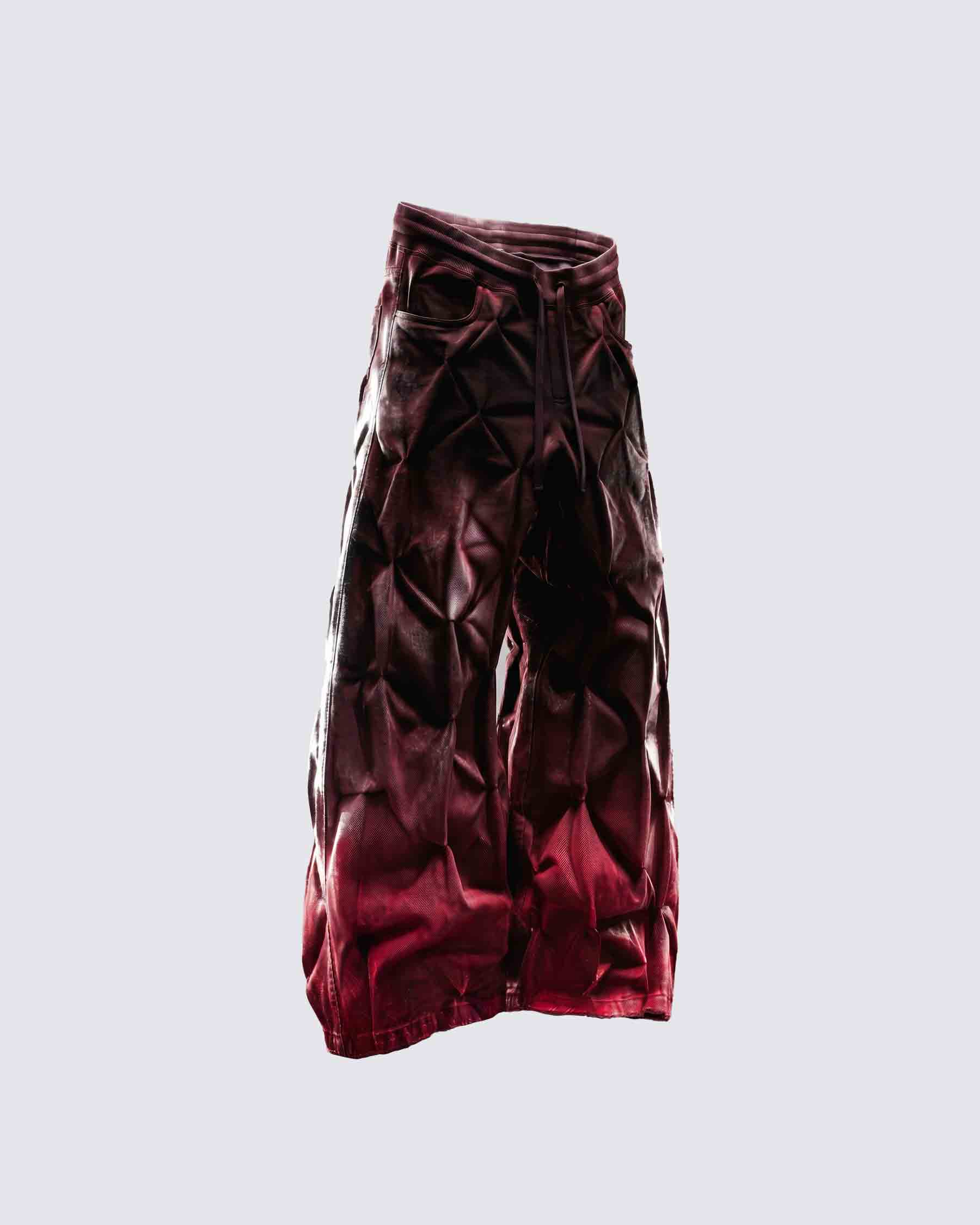 GRYFT RED RUST Series | Structural Wide Leg Pants