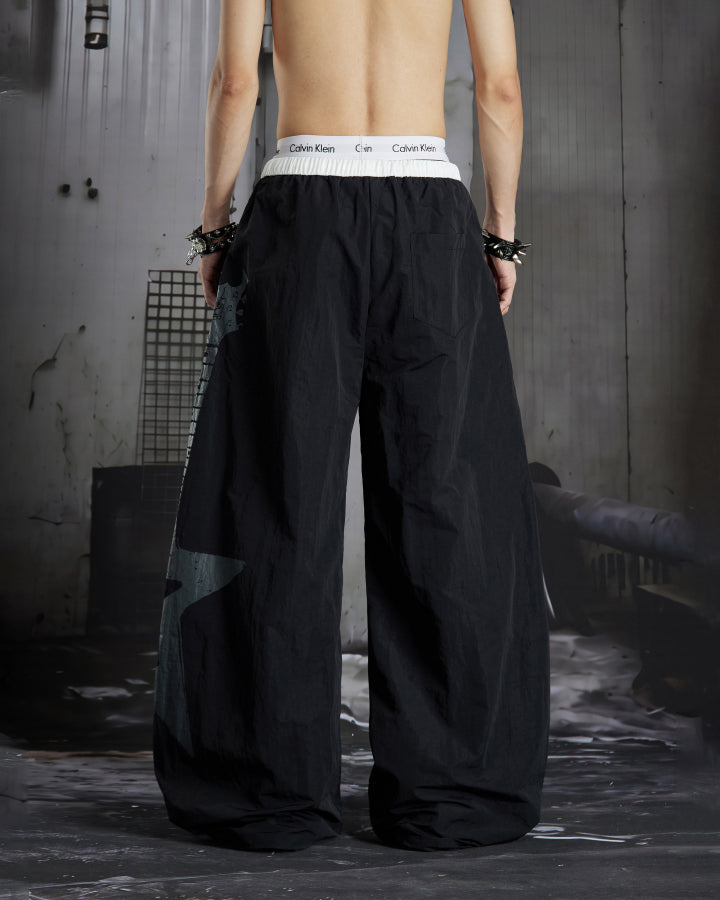 GRYFT Sport Graphic Wide-Leg Track Pants