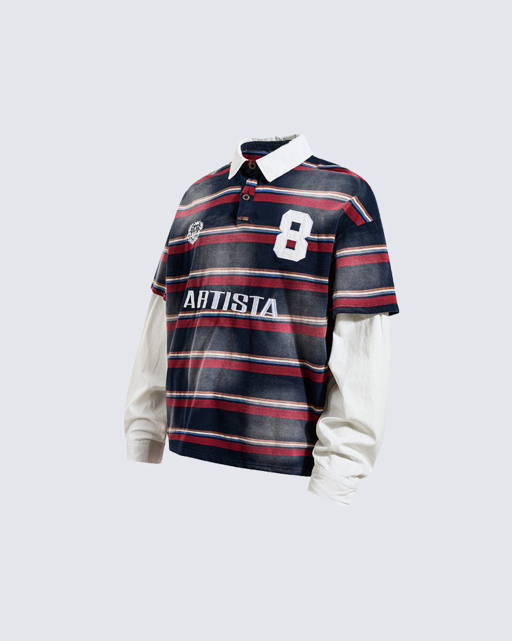 Layered Striped Long Sleeve T-Shirt