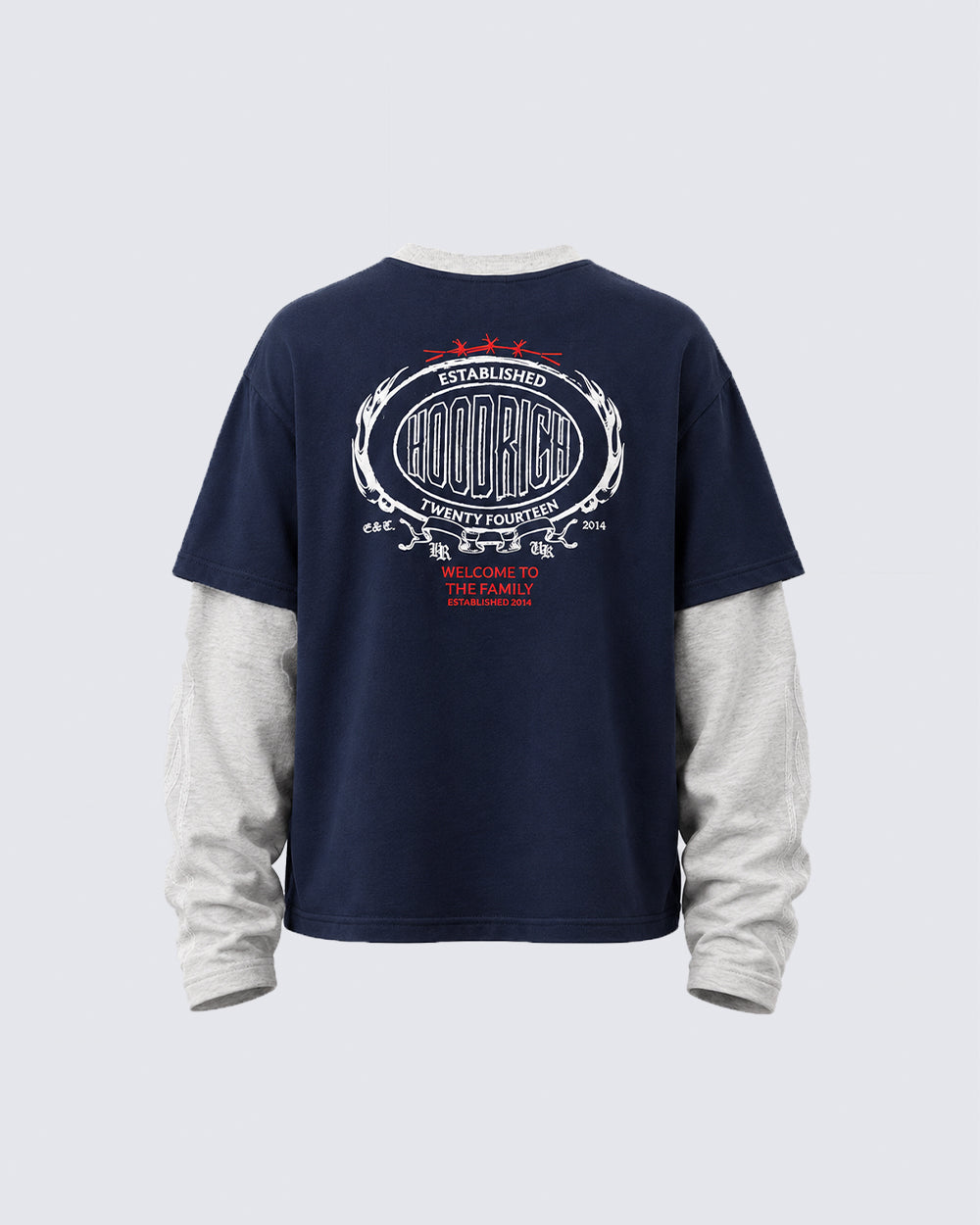 GRYFT American Streetwear Layered Long Sleeve T-Shirt