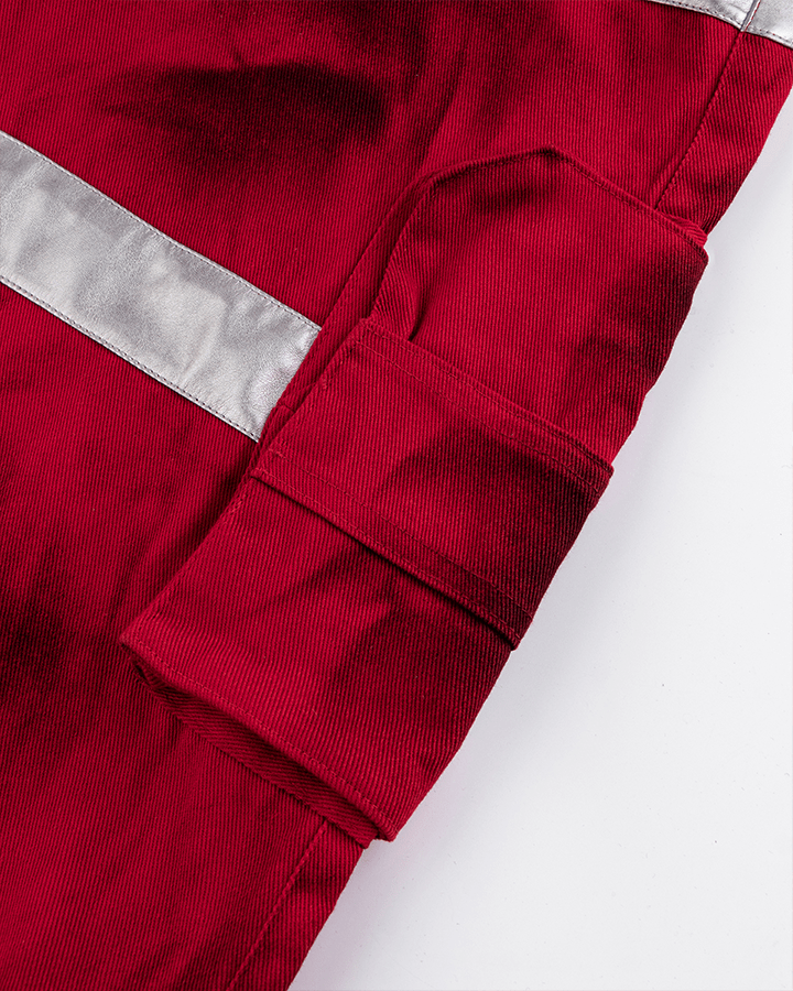 Reflective Distressed Denim Pants