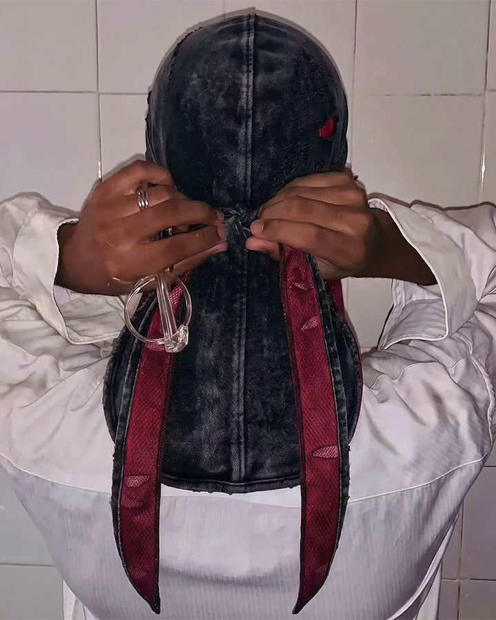 GRYFT RED RUST Series | Distressed-Effect Hooded Balaclava