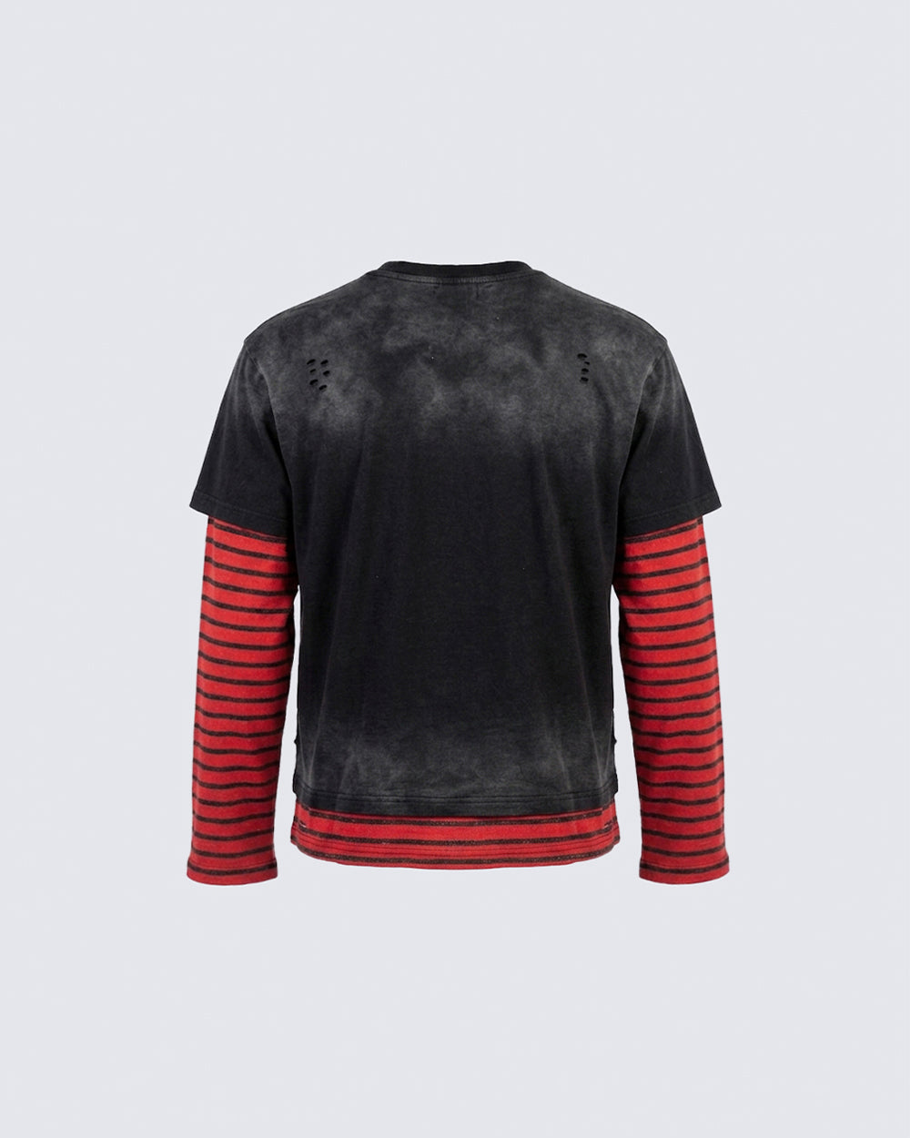 GRYFT Gothic Washed Layered Graphic Long-Sleeve T-Shirt