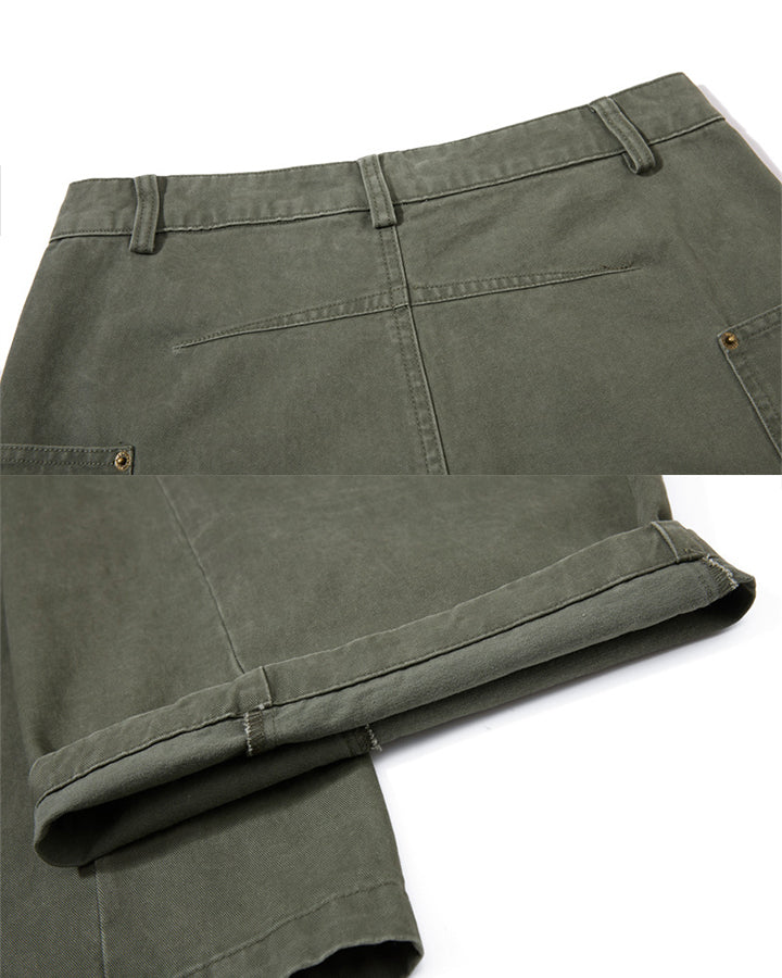 GRYFT Utility Washed Baggy Curved Leg Pants