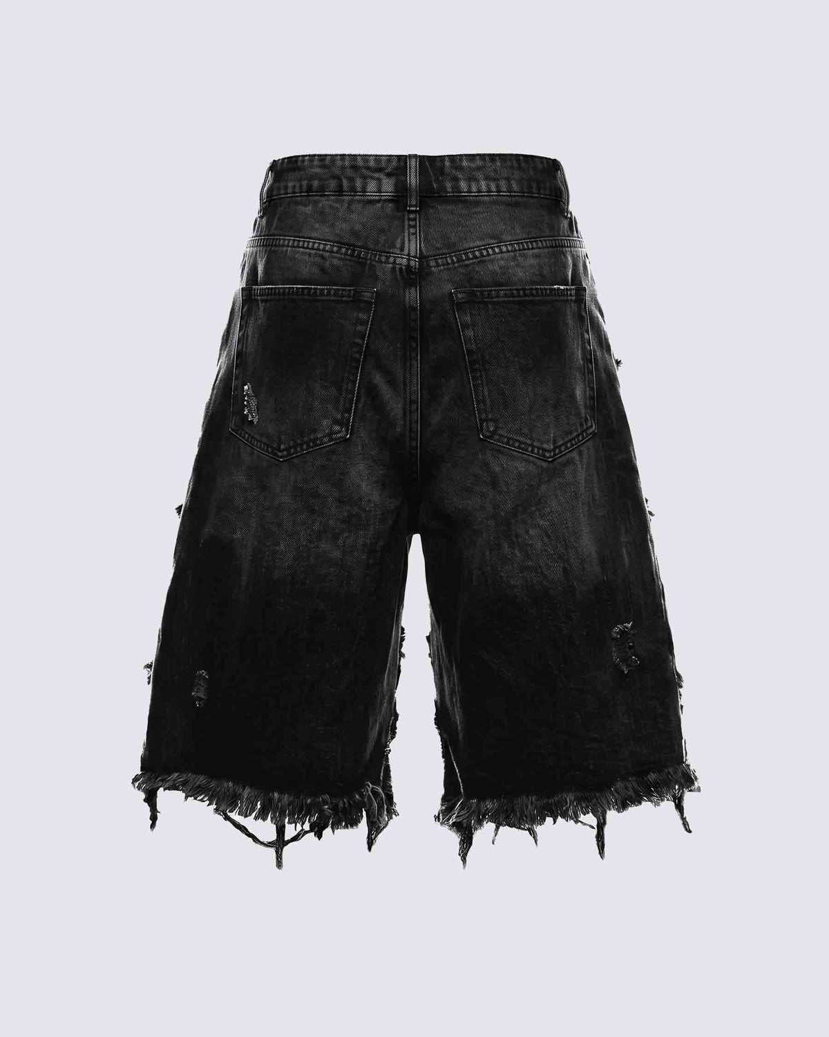 GRYFT RED RUST Series | Distressed Denim Shorts