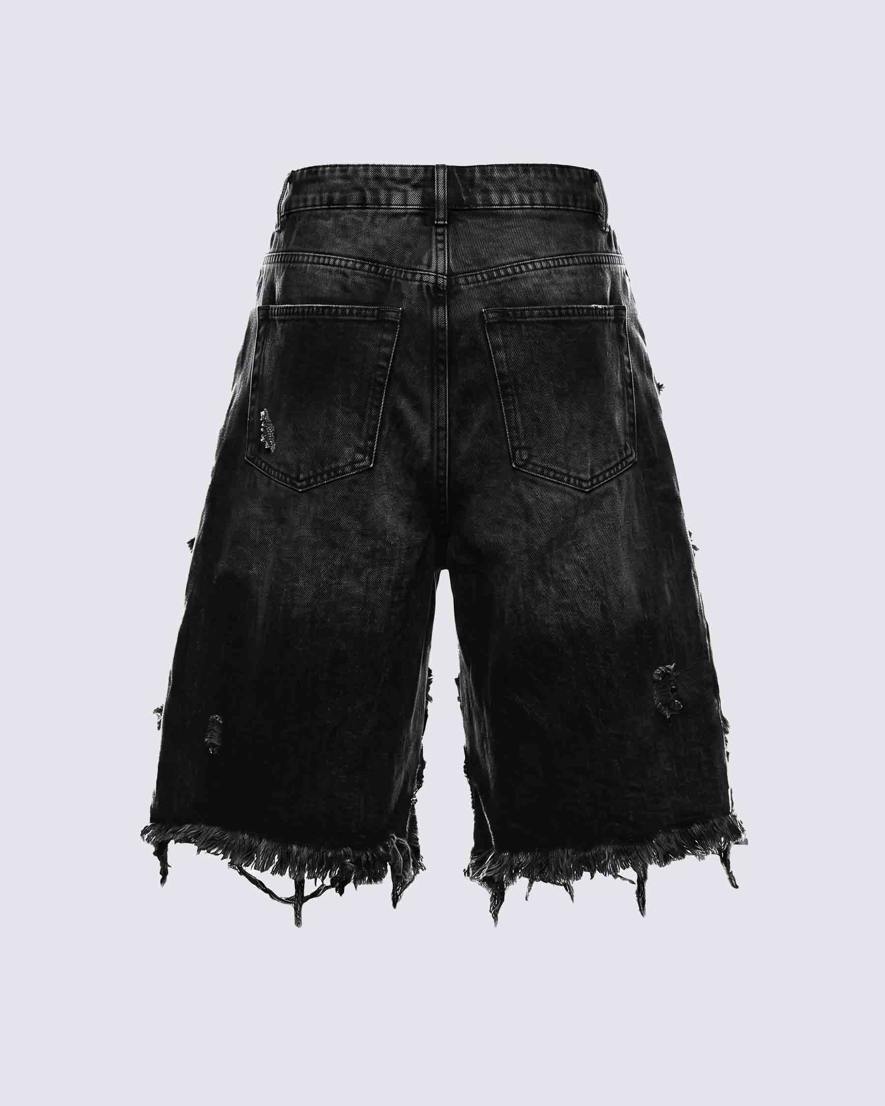 GRYFT RED RUST Series | Distressed Denim Shorts