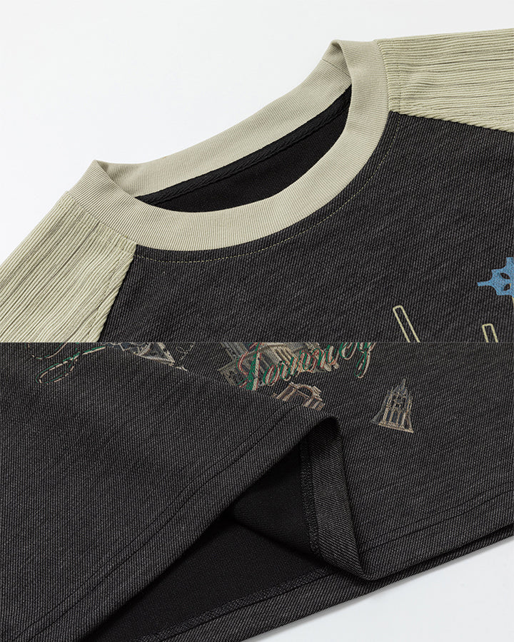 GRYFT Gothic Cathedral Graphic Raglan Long-Sleeve T-Shirt