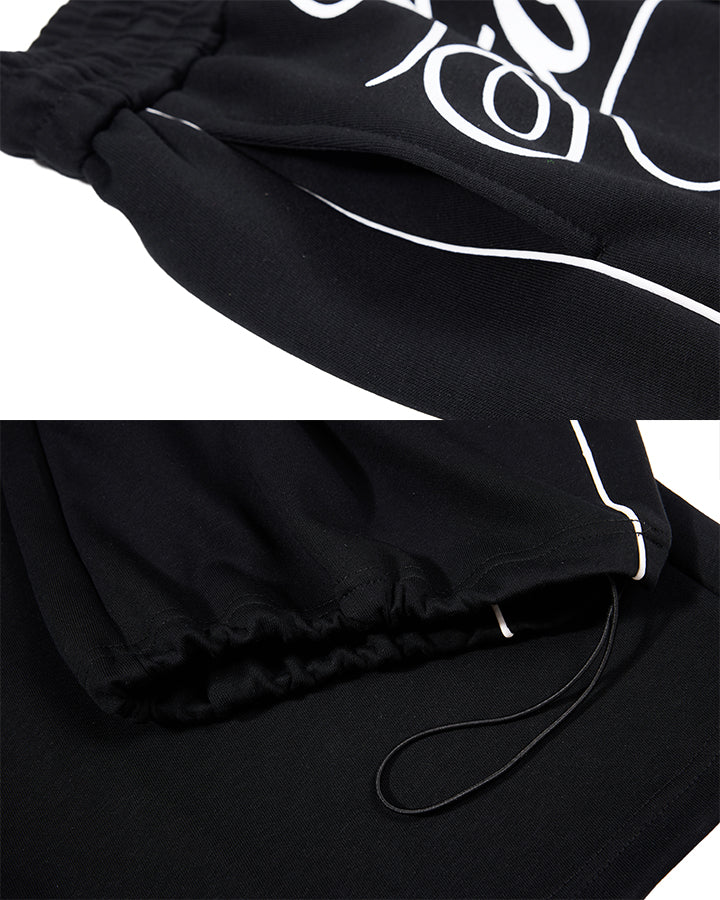 GRYFT Streetwear Graphic Star Wide Leg Pants