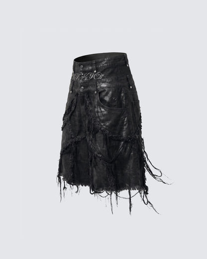 BARREN Series | Apocalyptic Pilgrimage Distressed Wide Shorts
