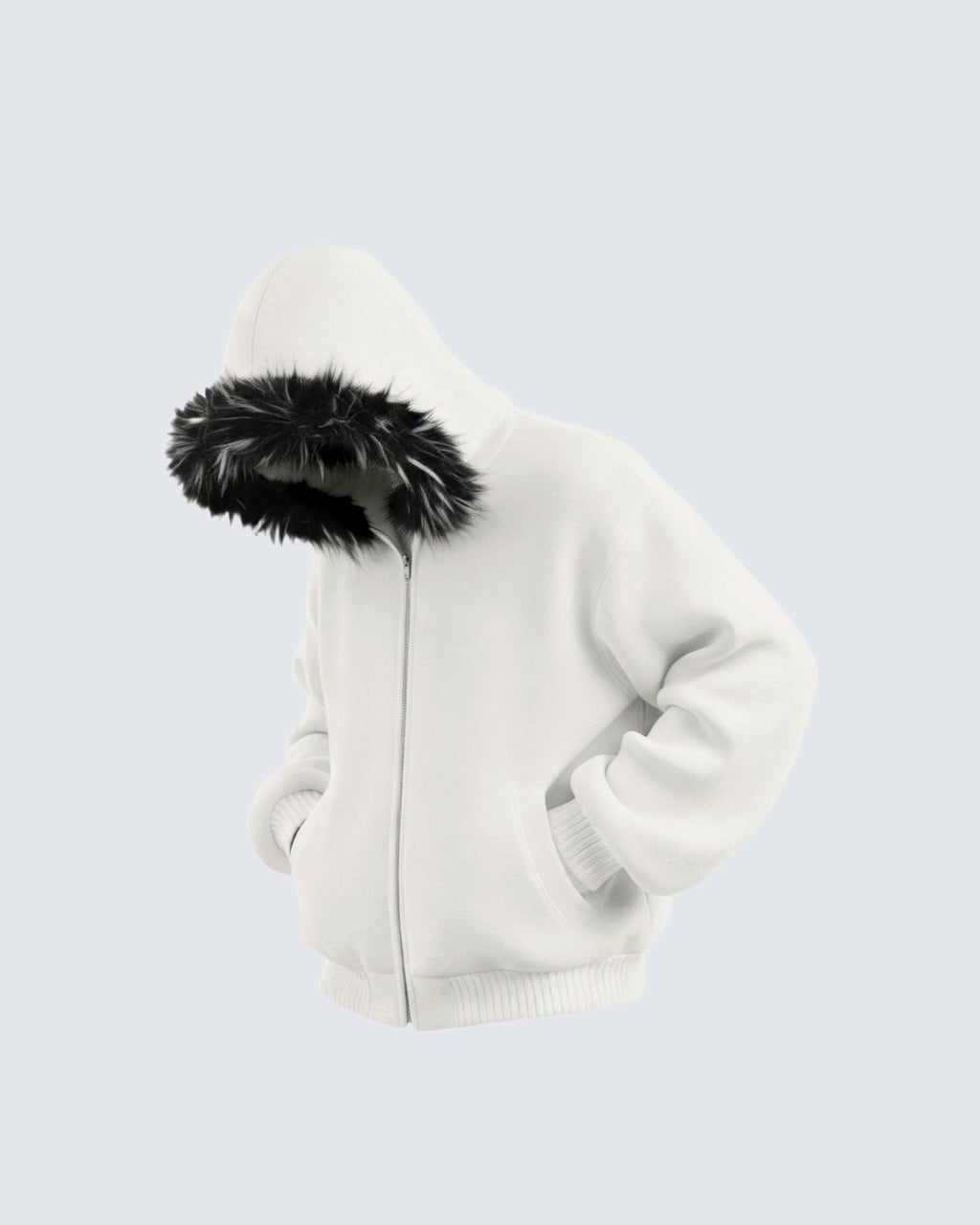 GRYFT Fur Collar Cozy Hoodie