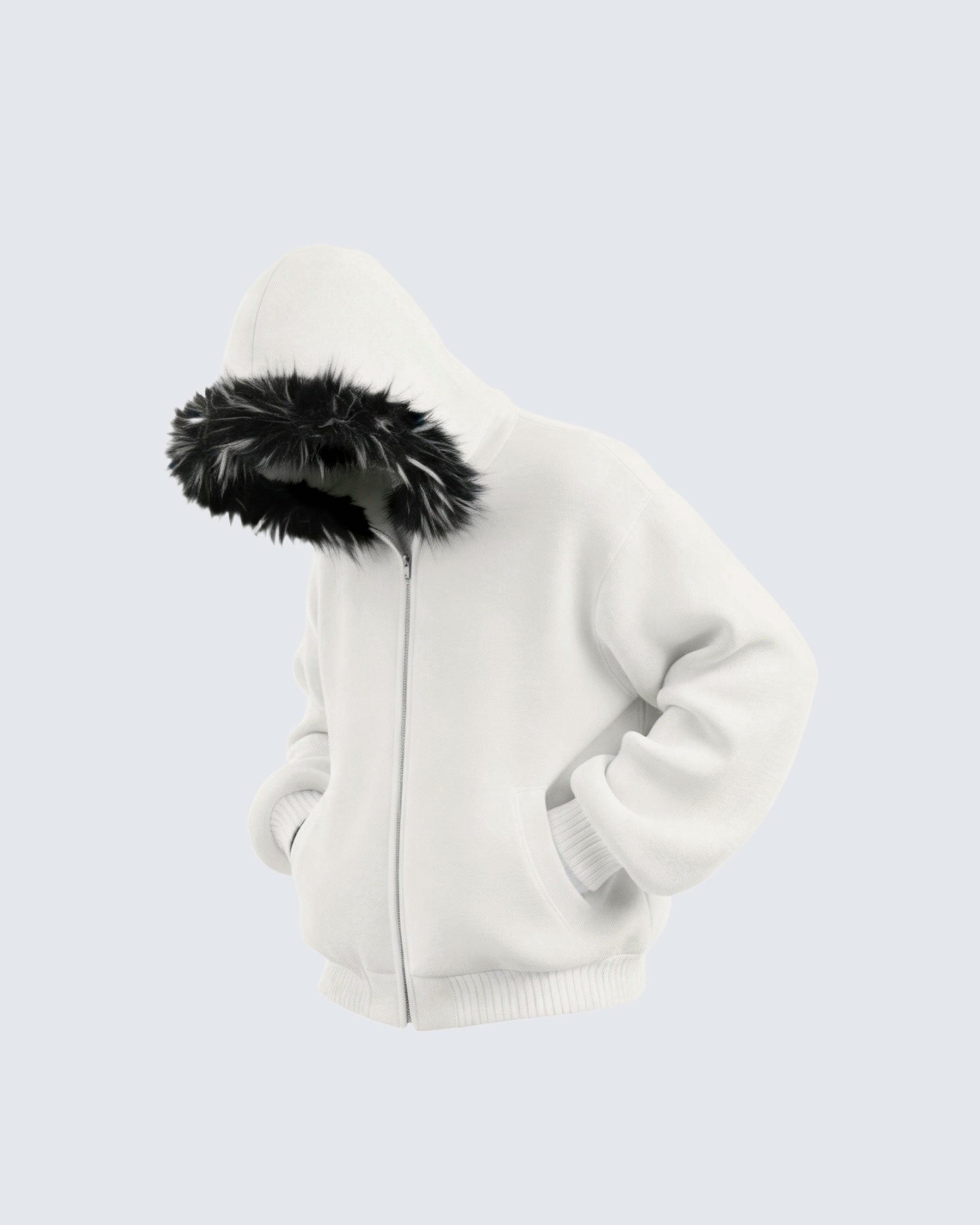 GRYFT Fur Collar Cozy Hoodie