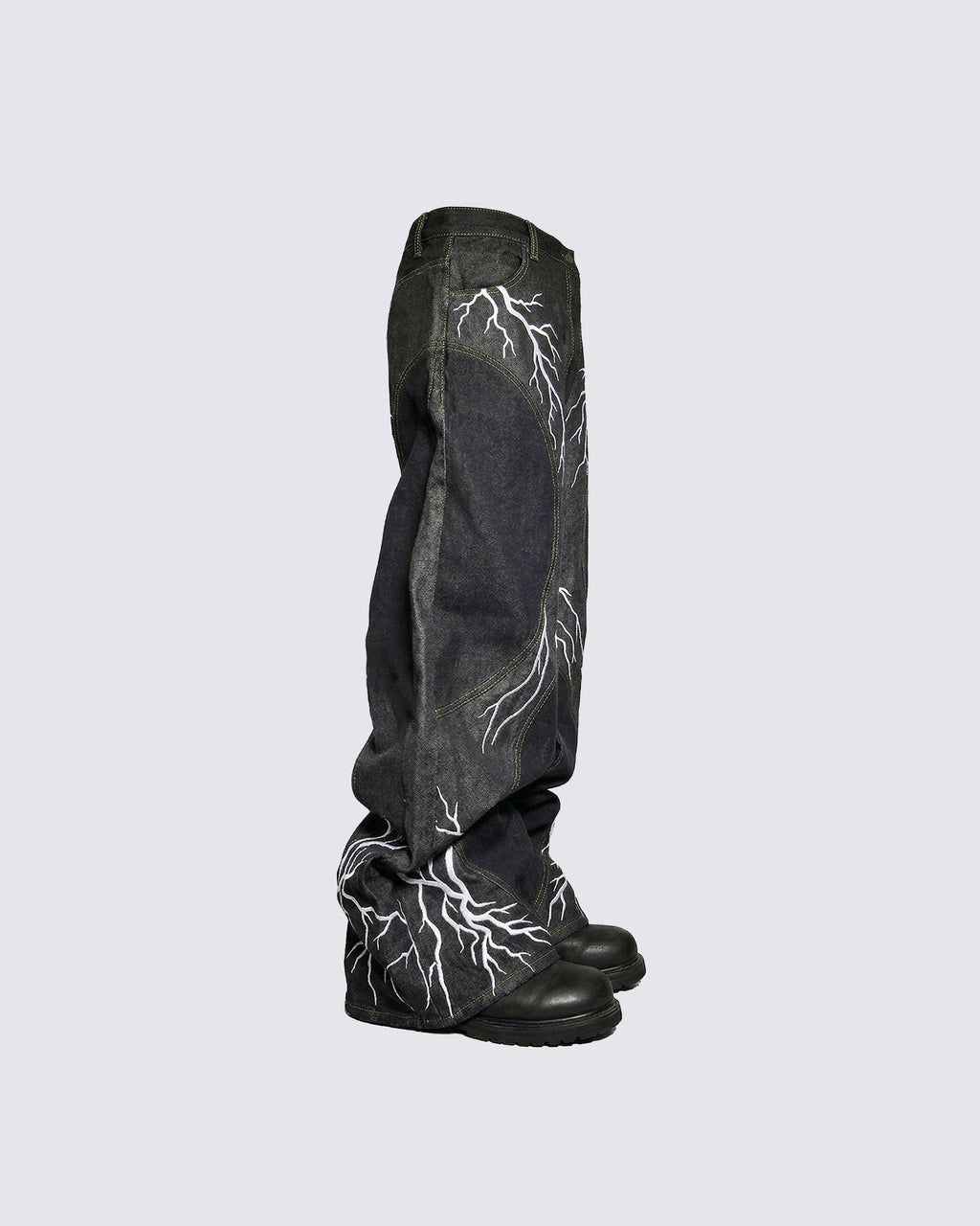 LIGHTNING Series | Double-Sided Embroidery Raw Denim