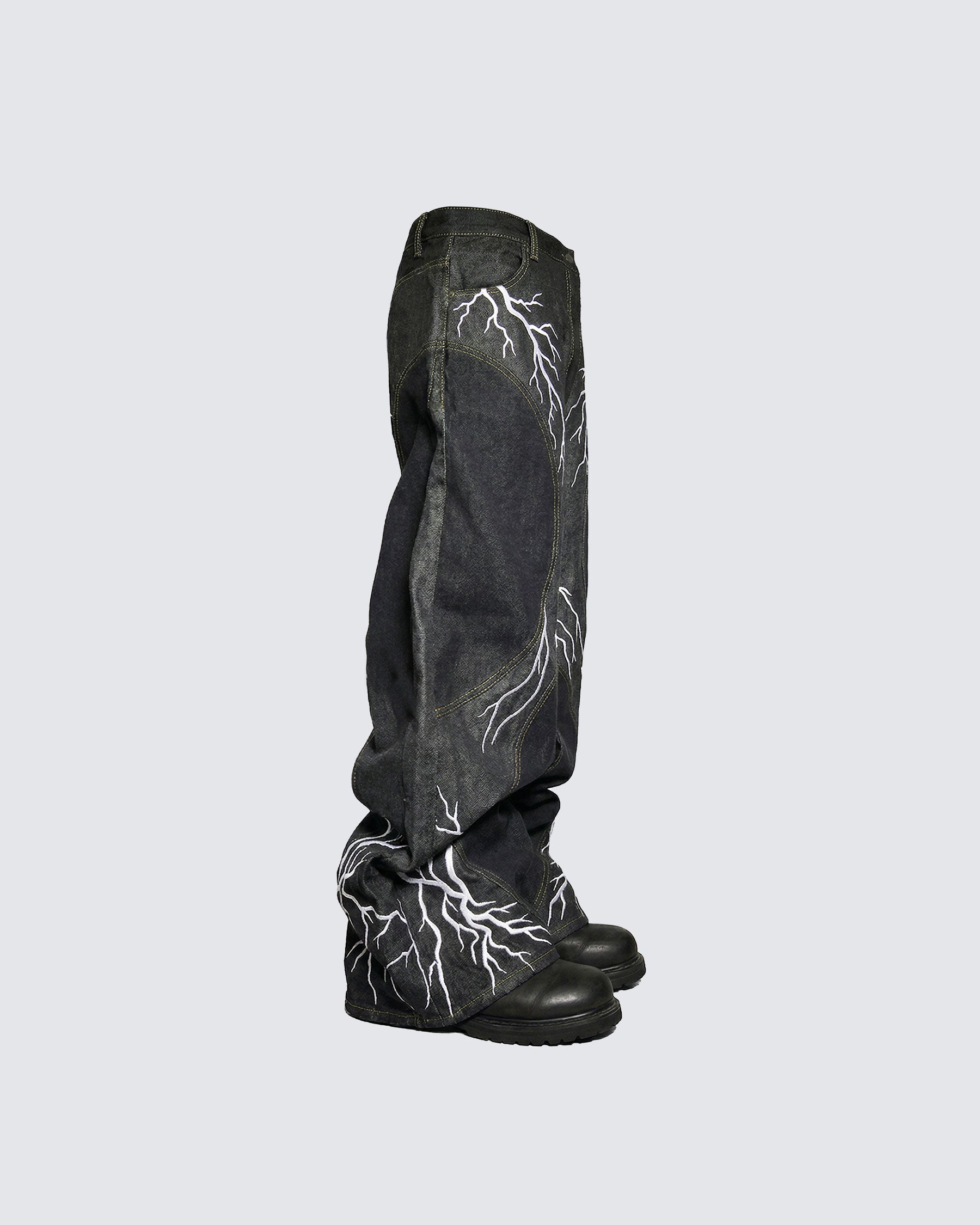LIGHTNING Series | Double-Sided Embroidery Raw Denim