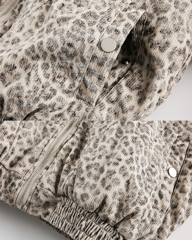 American Street Leopard Padded Cotton Jacket