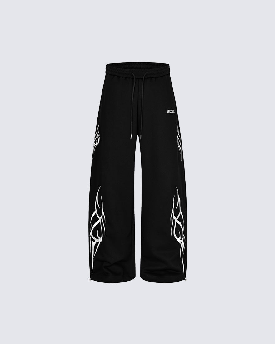 Vintage Tribal Print Relaxed Sweatpants