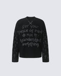GRYFT Vintage Letter-Print Long-Sleeve T-Shirt