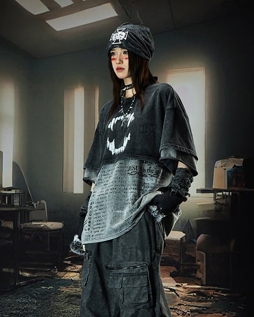 Layered Washed Graphic Tee