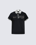American Retro Leopard Print Metallic Stud Letter T-Shirt