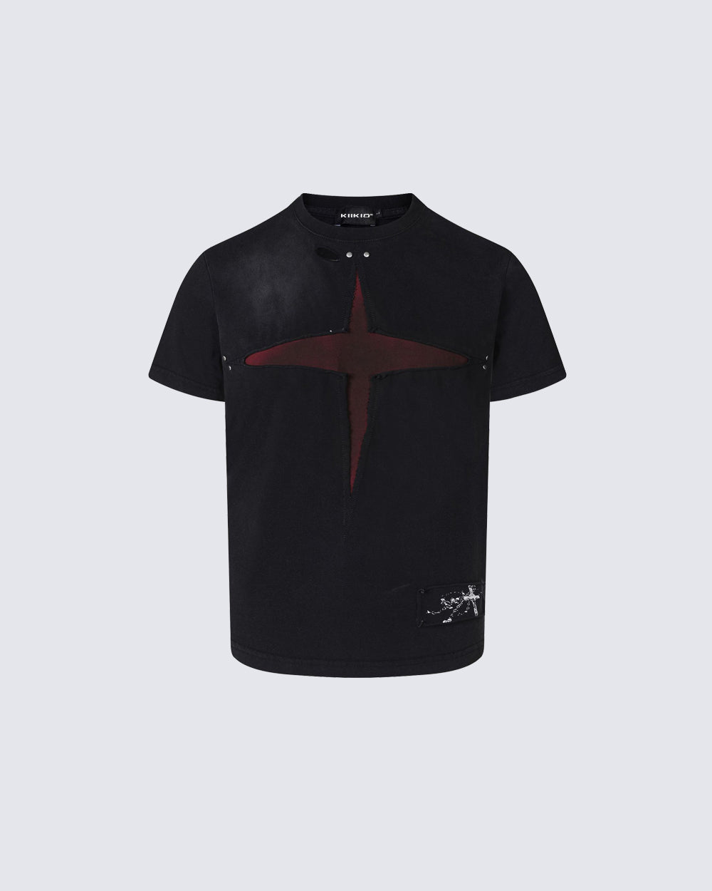 Cross Cutout Graphic T-Shirt