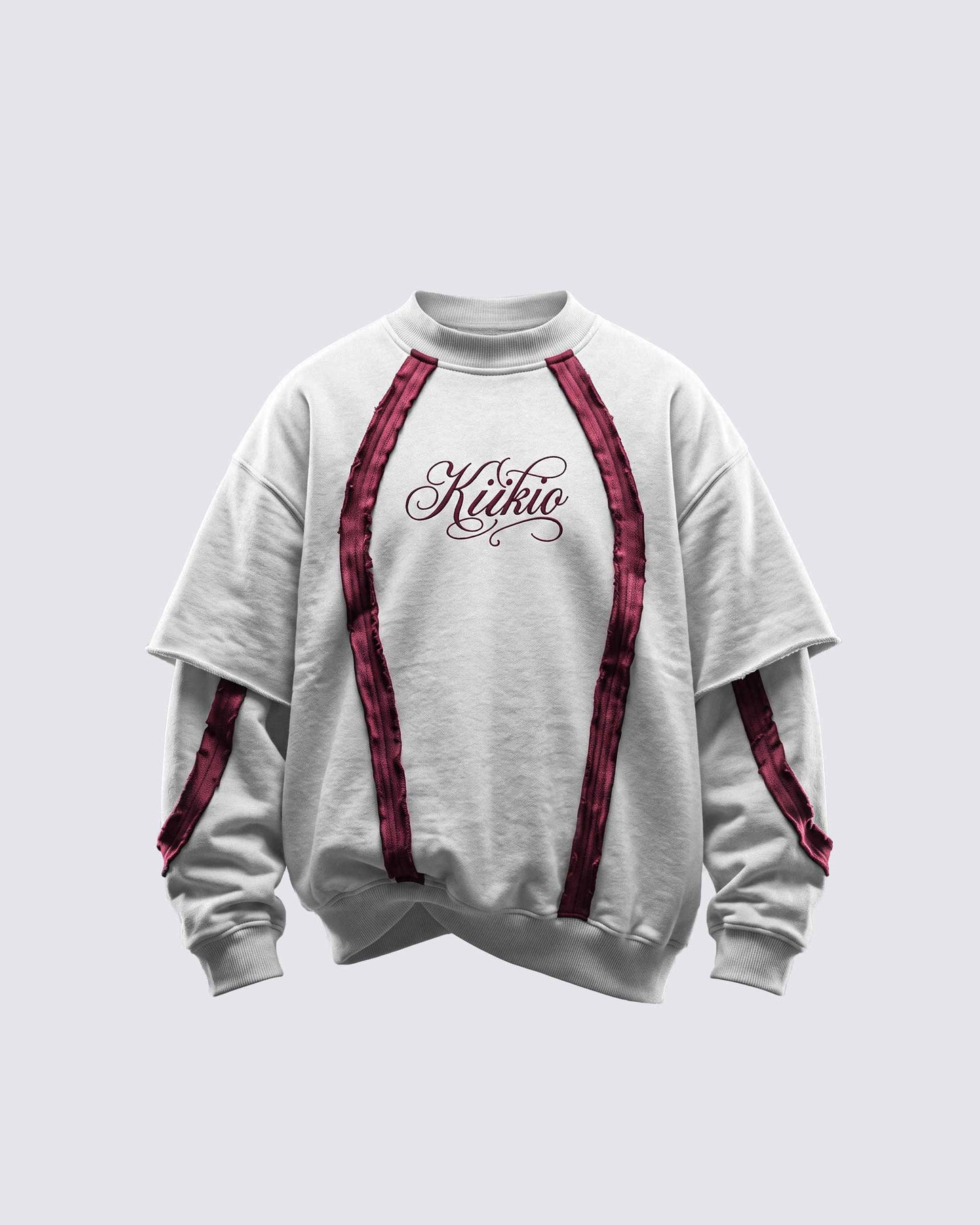 GRYFT SYMBIOTE Layered Raw-Edge Contrast Sweatshirt