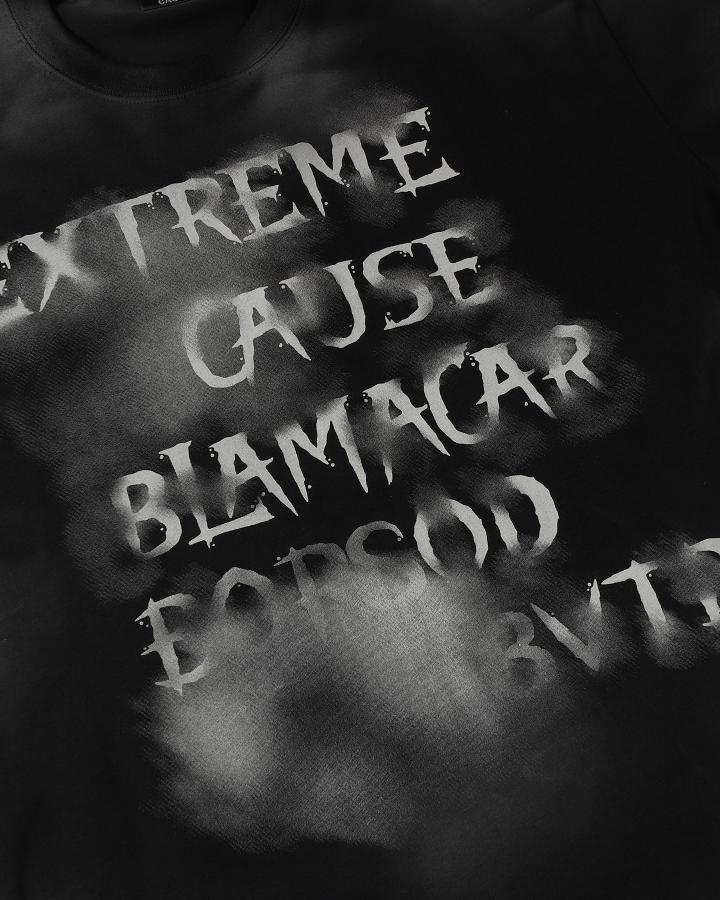 GRYFT Vintage Spray-Painted Letter Graphic Sweatshirt
