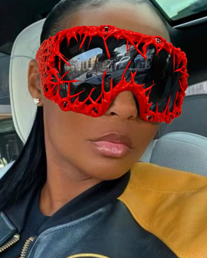 Cyberpunk Spiked Oversized Sunglasses