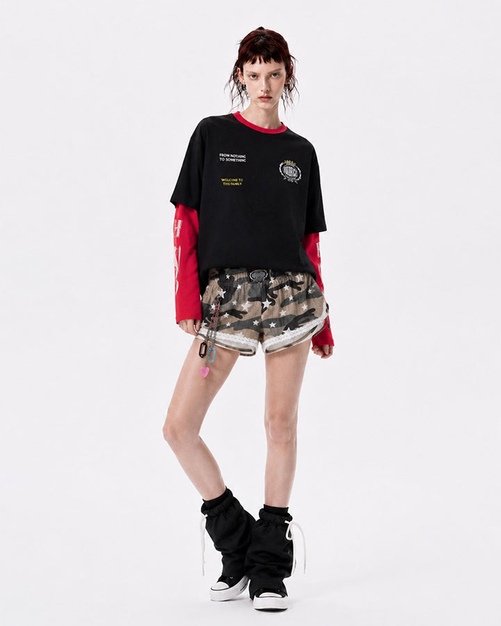 GRYFT American Streetwear Layered Long Sleeve T-Shirt