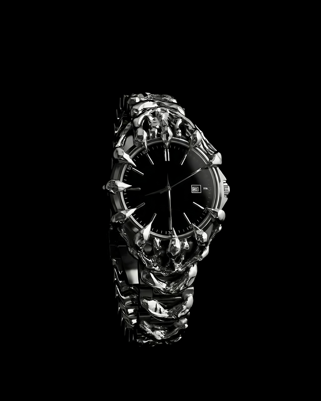 Futuristic Sculptural Metal Watch