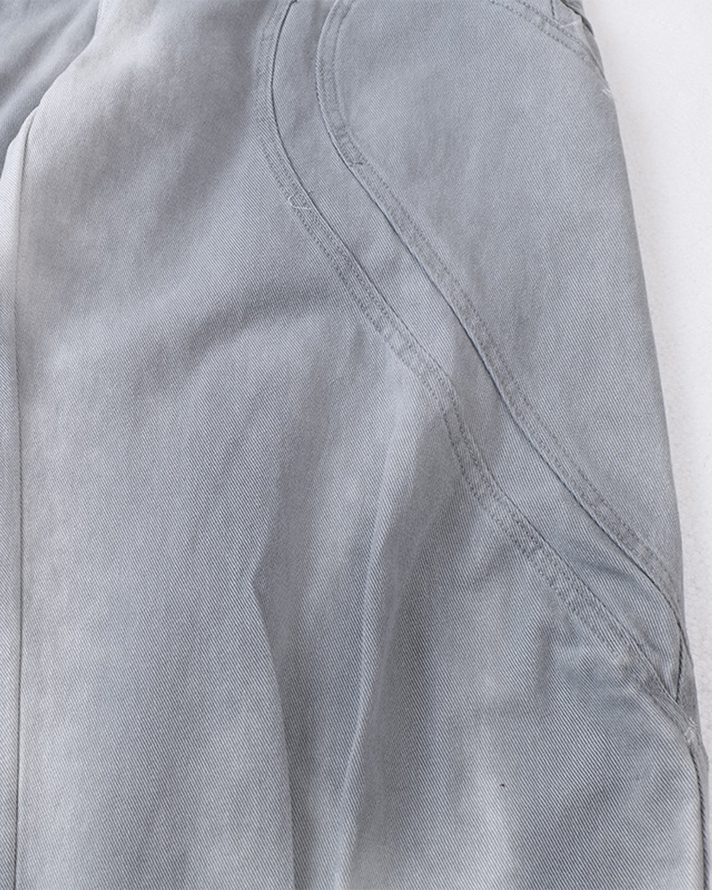 Grey Wide-Leg Panel Denim Pants