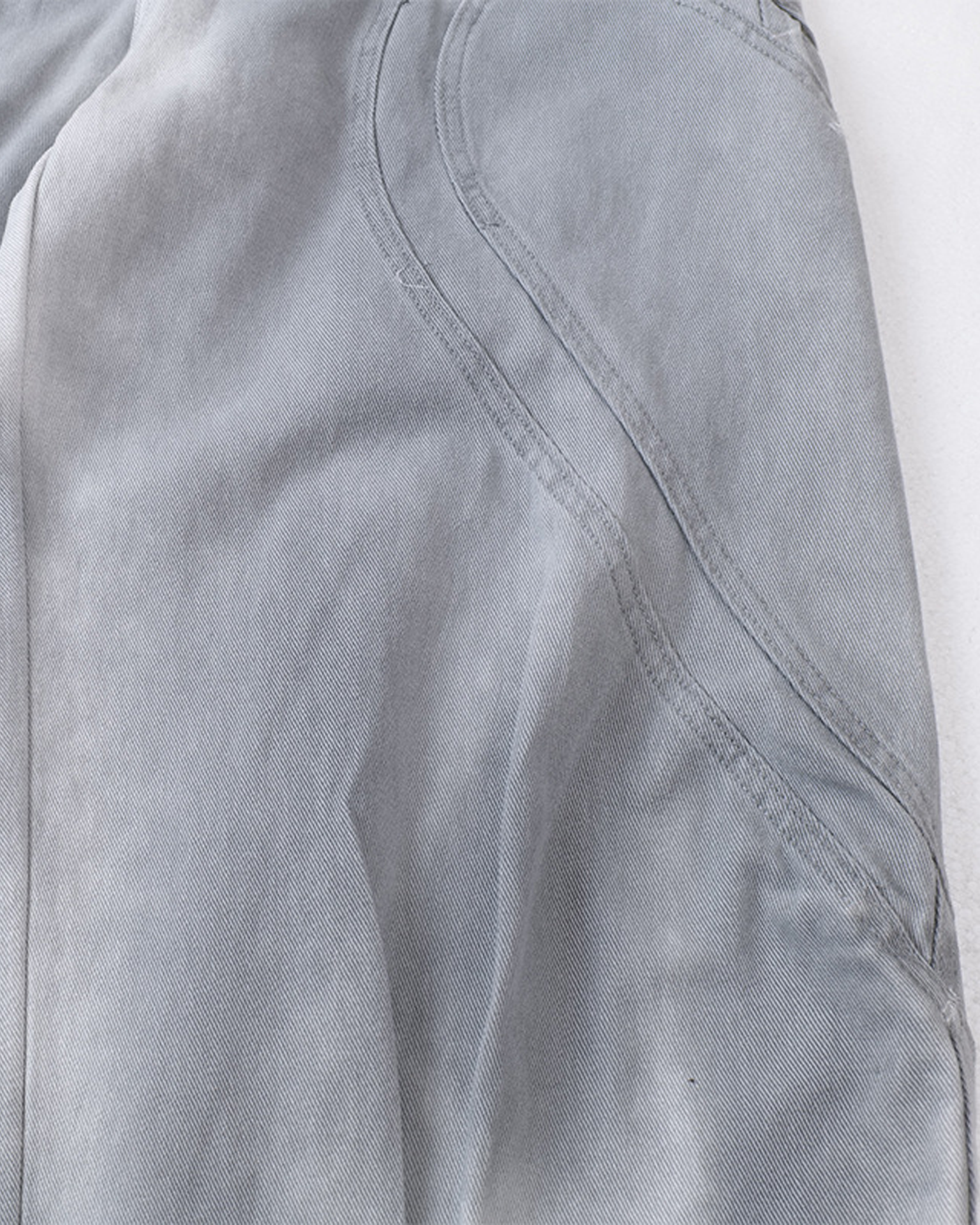 Grey Wide-Leg Panel Denim Pants