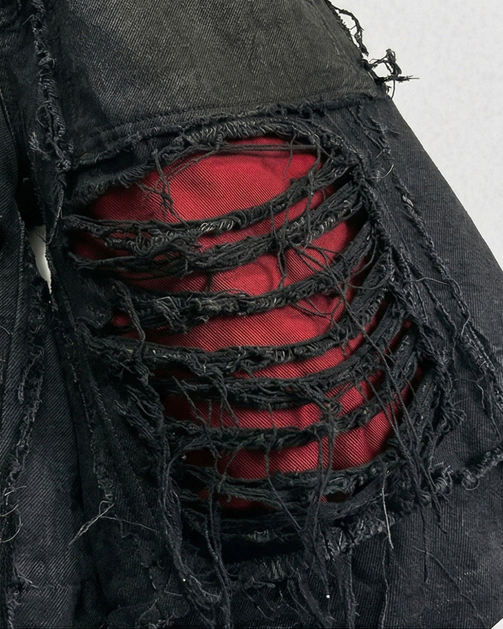 New Raw Hem Ripped Black Jean Shorts