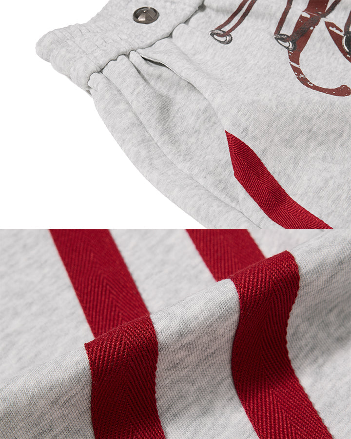 GRYFT Y2K Lace-Up Stripe Curved Blade Pants