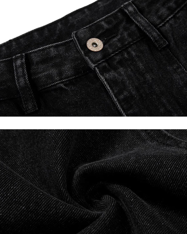 Washed Deconstructed Paneled Scythe Denim Pants