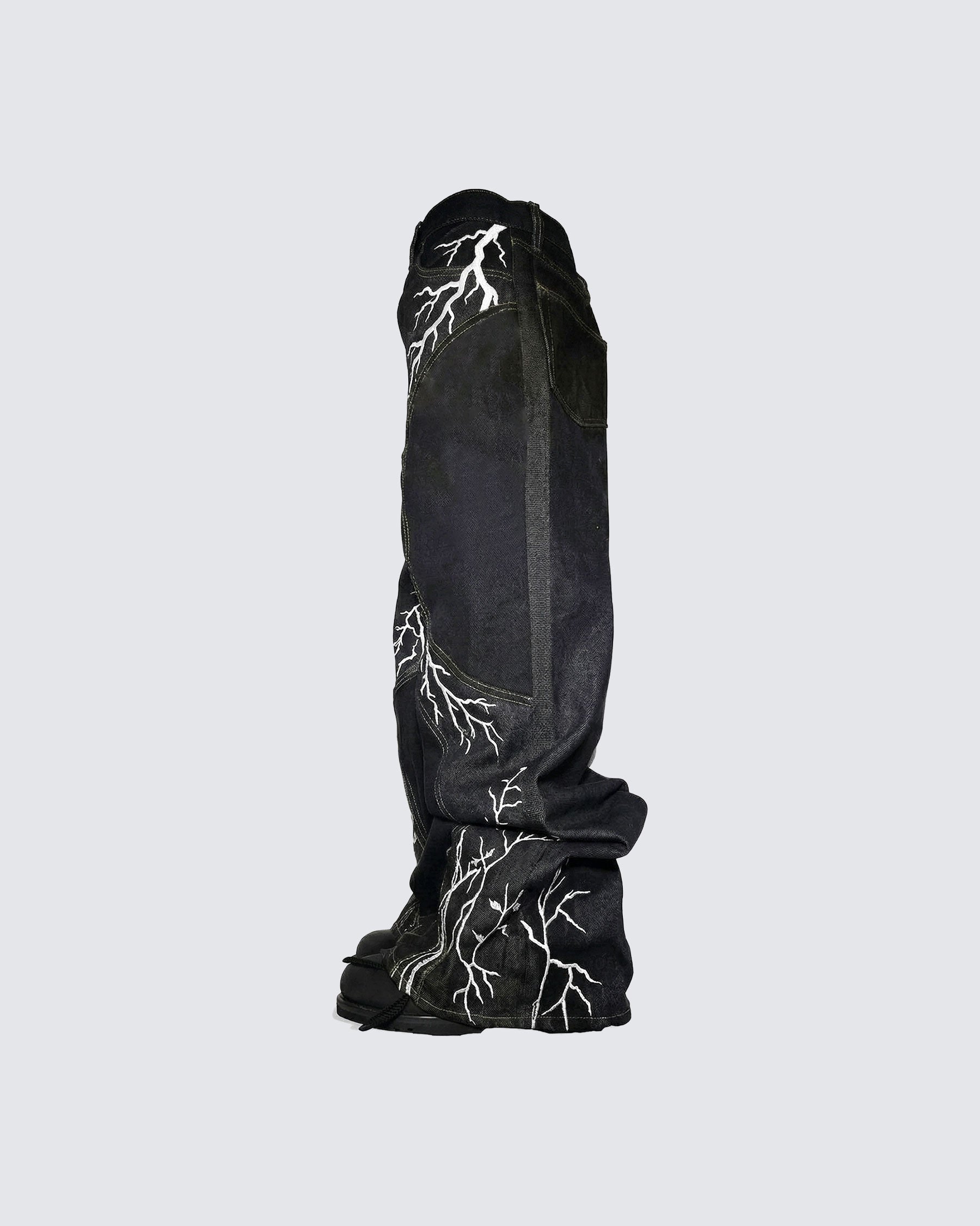 LIGHTNING Series | Double-Sided Embroidery Raw Denim