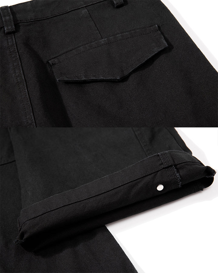 GRYFT Utility Washed Pleated Curve Pants