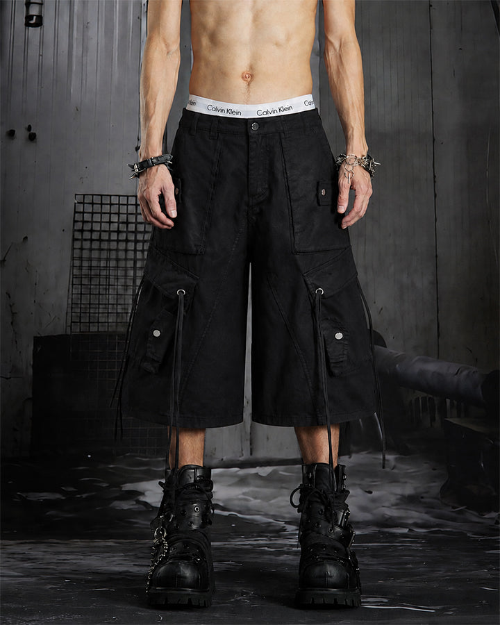 High-Street Drawstring Cargo Shorts