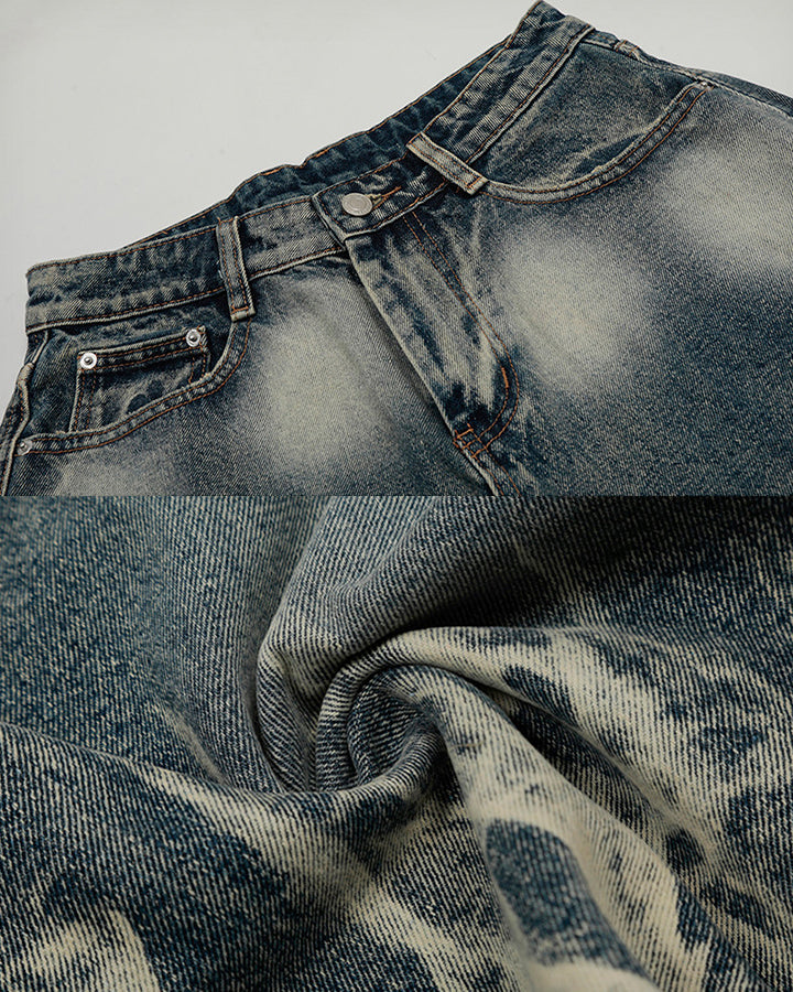 American New Flame Wash Seven-Length Shorts