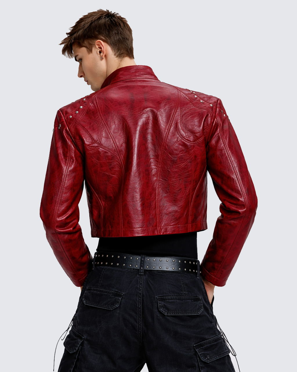 Studded Moto Leather Jacket