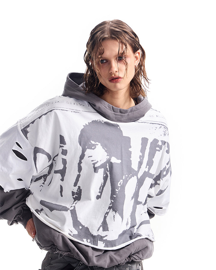 GRYFT Grunge Layered Hoodie