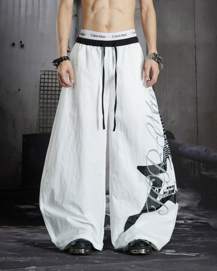 GRYFT Sport Graphic Wide-Leg Track Pants