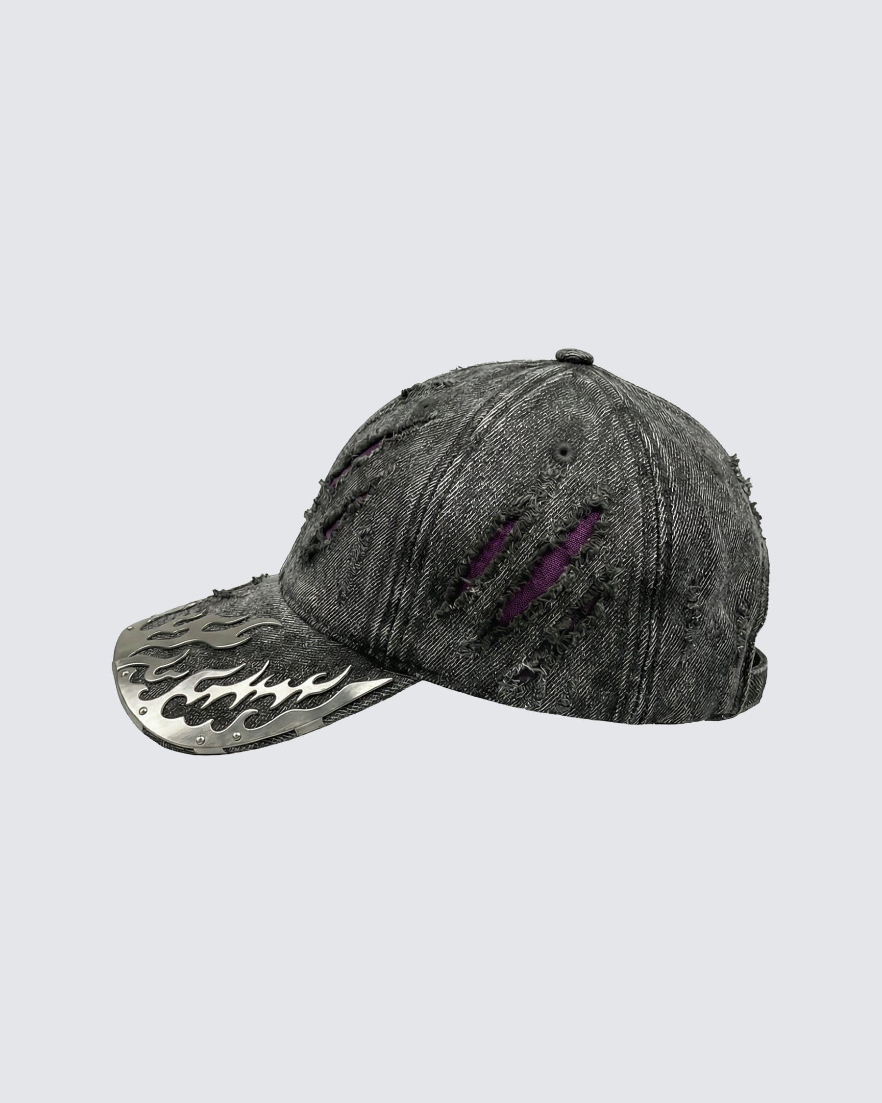 GRYFT-Wasteland Flame-Metal Distressed Denim Cap