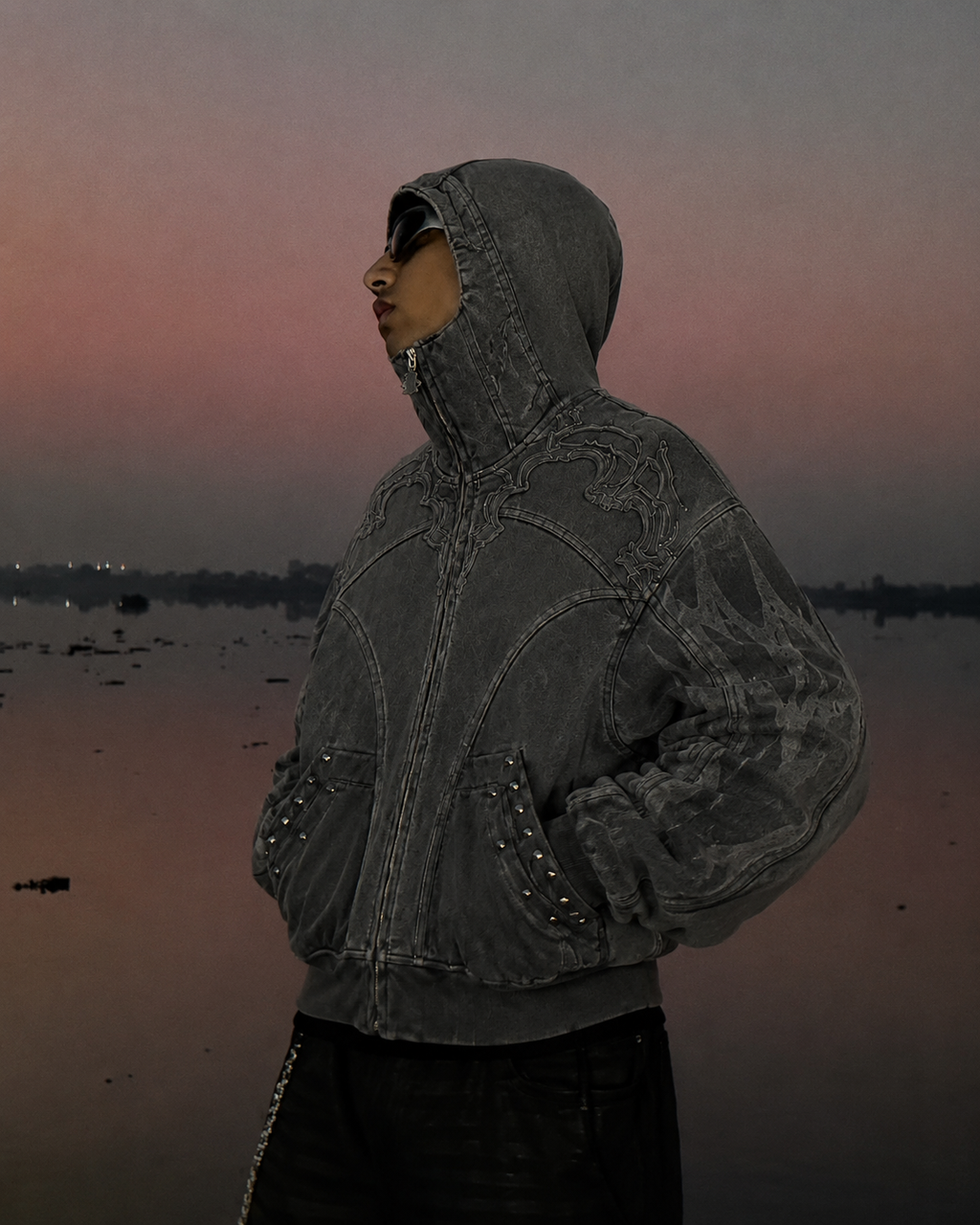 GRYFT Gothic Zipper Hoodie