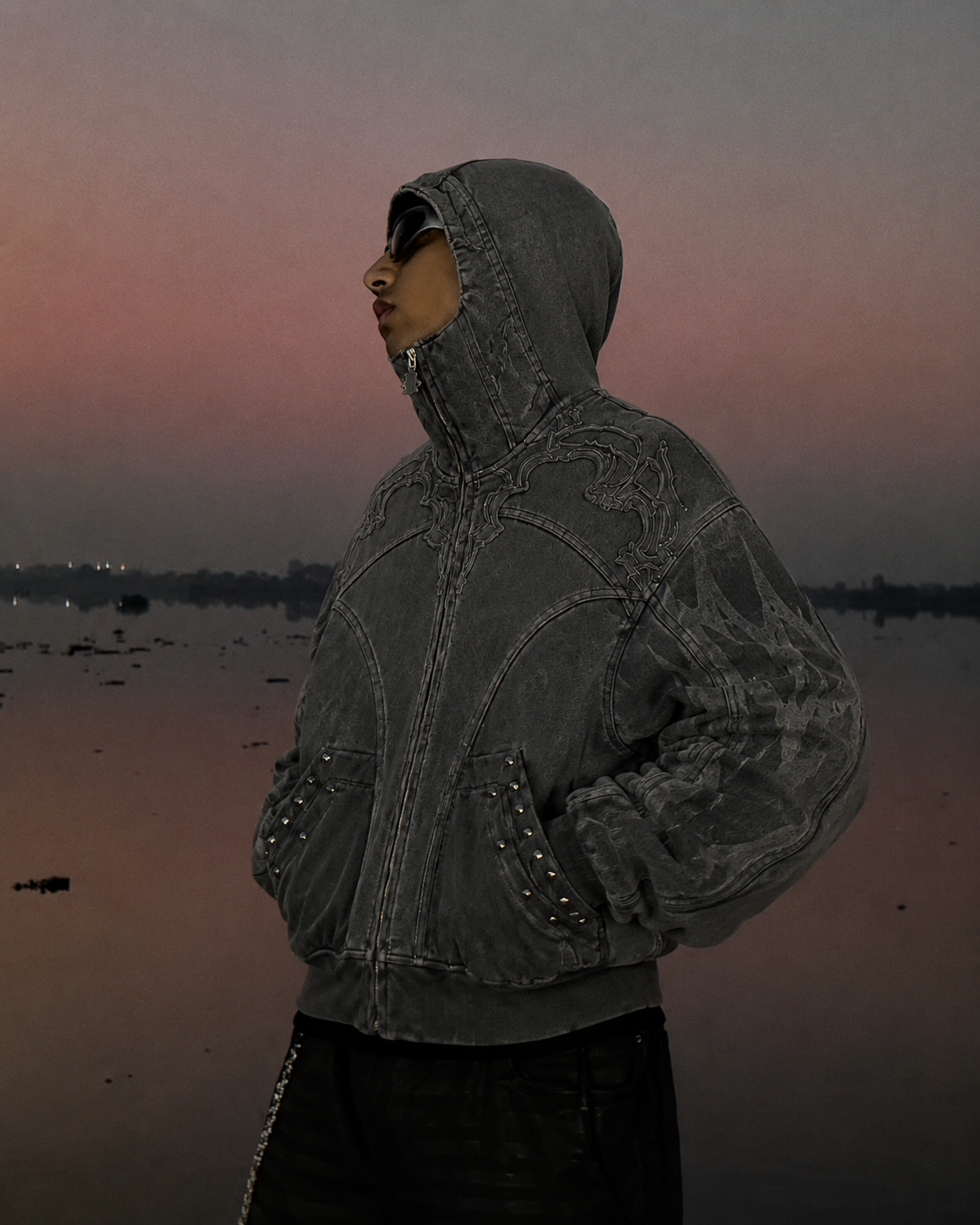 GRYFT Gothic Zipper Hoodie